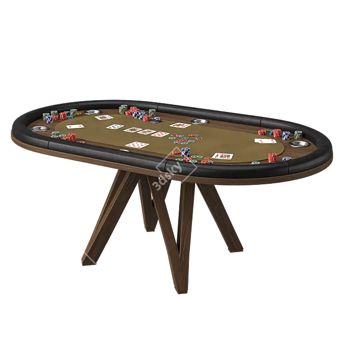 Luxury Poker Table, 3D Model 3D model image 2