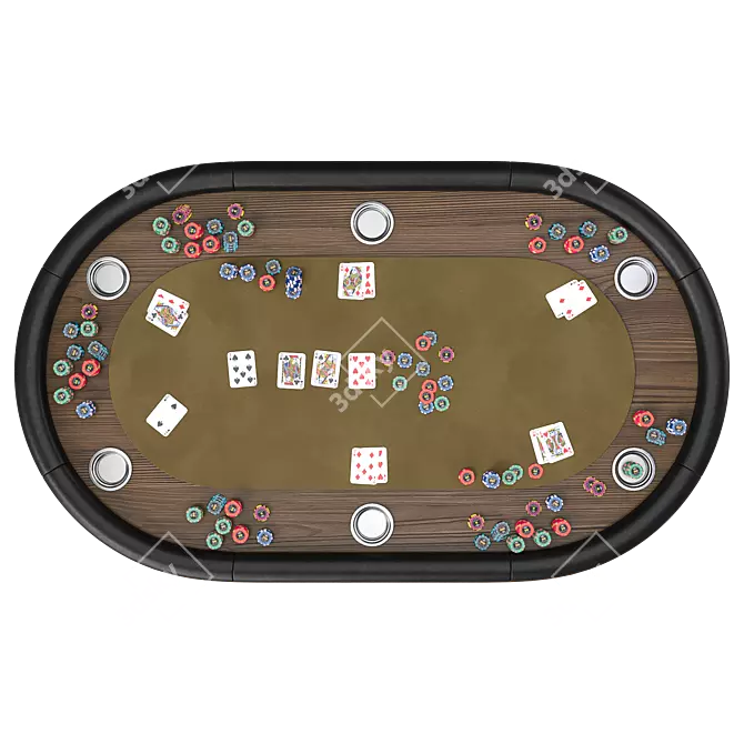 Luxury Poker Table, 3D Model 3D model image 3