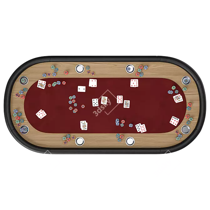 Ultimate Poker Table Bundle 3D model image 3