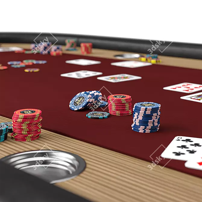 Ultimate Poker Table Bundle 3D model image 4