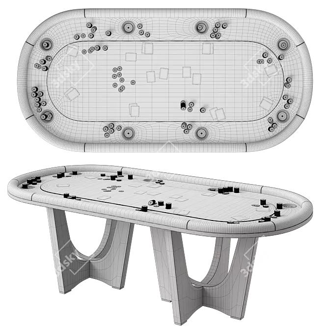 Ultimate Poker Table Bundle 3D model image 6