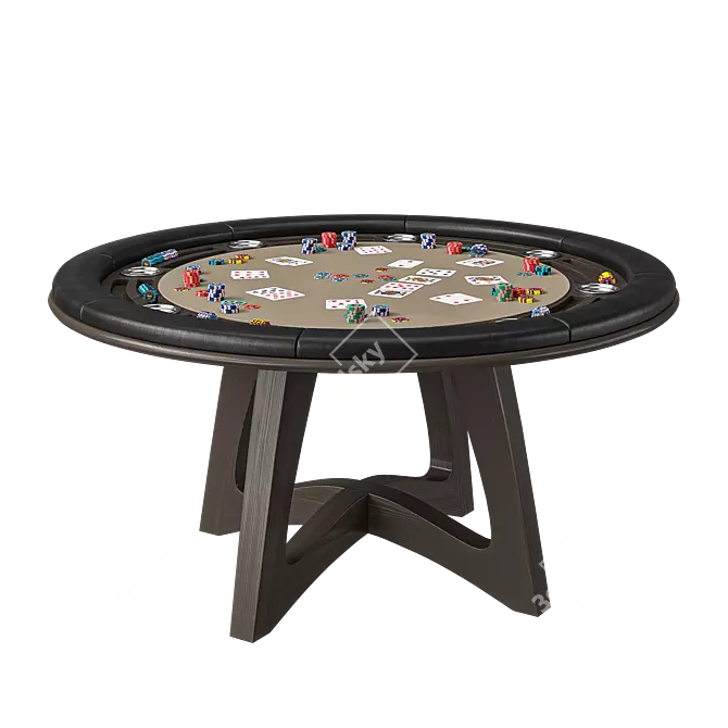 Premium 3DMax Poker Table Kit 3D model image 2