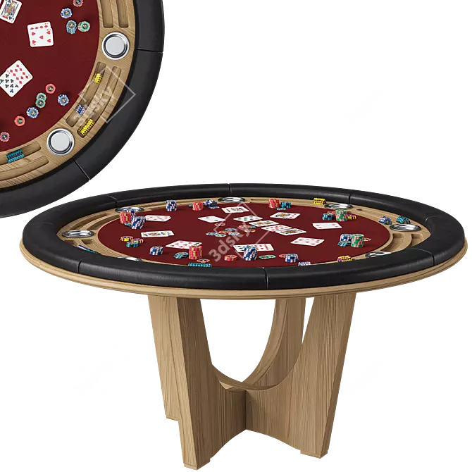 Corona Textured Park Pro Poker Table 3D model image 1