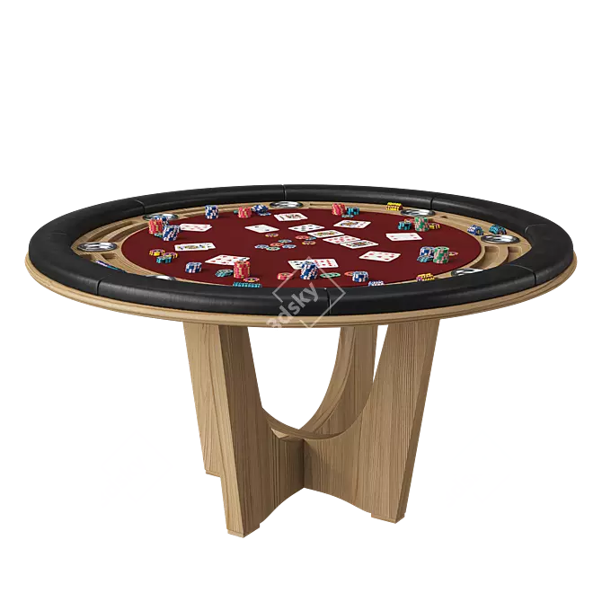 Corona Textured Park Pro Poker Table 3D model image 3