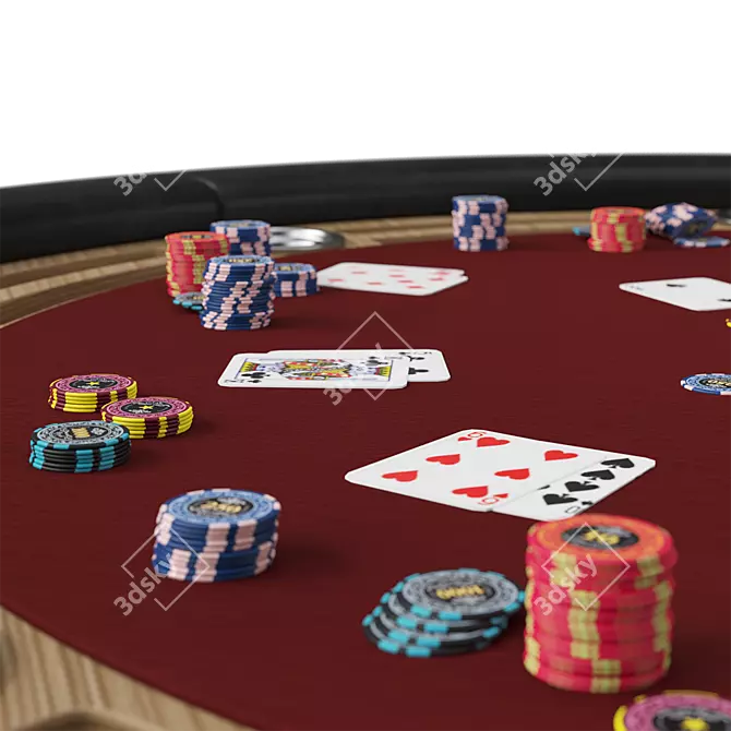 Corona Textured Park Pro Poker Table 3D model image 4