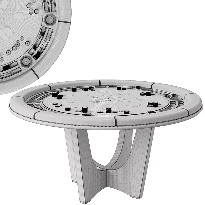 Corona Textured Park Pro Poker Table 3D model image 6