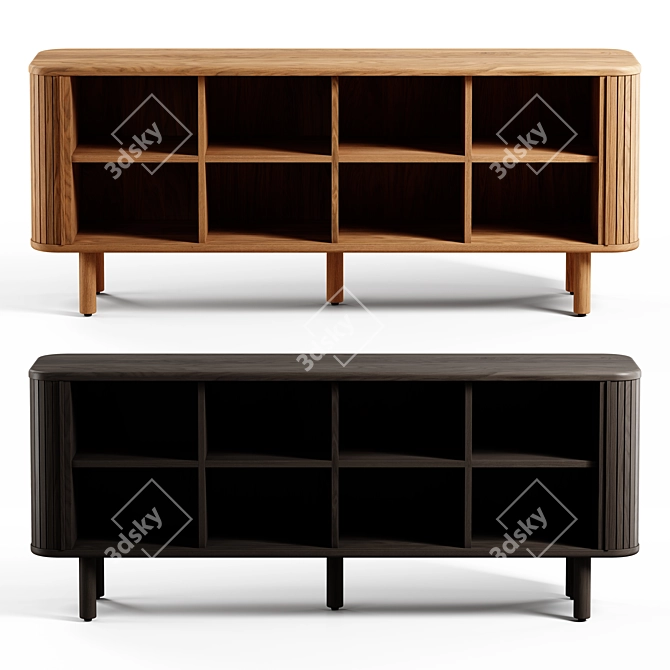 Modern 2-Door Sideboard Set 3D model image 2