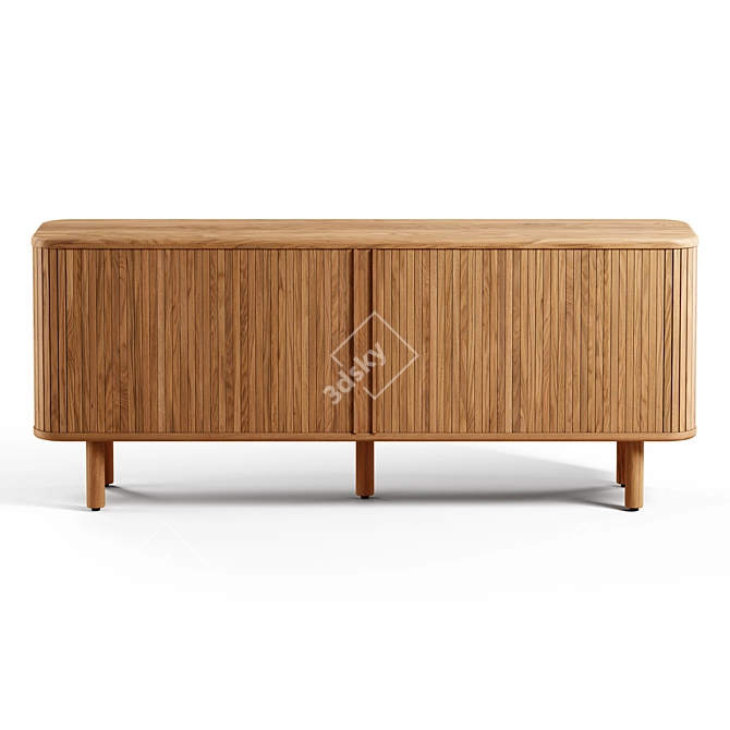 Modern 2-Door Sideboard Set 3D model image 3