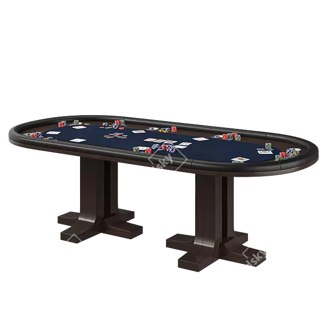  Menlo 96" Texas Hold'em Poker Table 3D model image 2