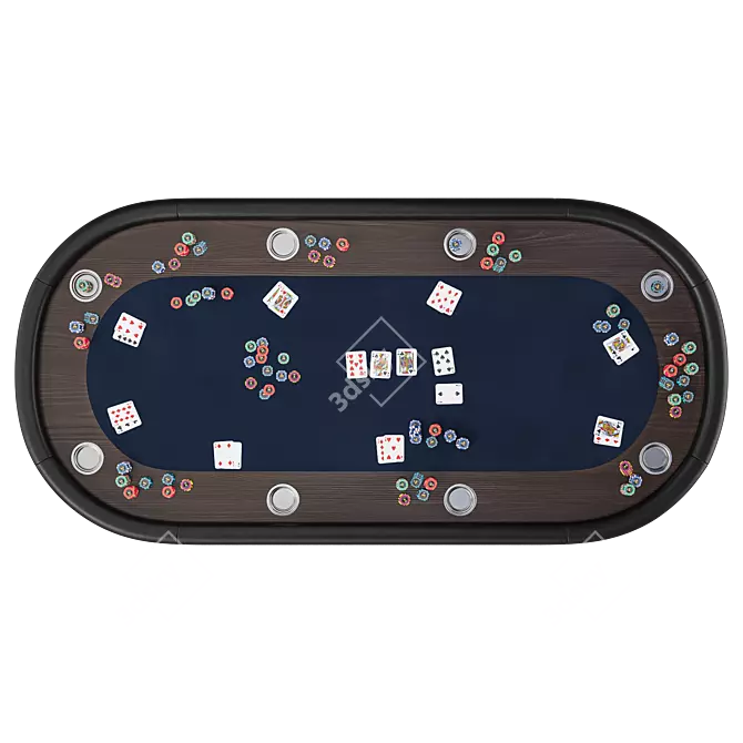  Menlo 96" Texas Hold'em Poker Table 3D model image 3