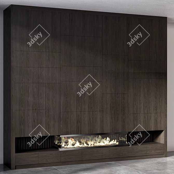 Modern Fireplace Model for Renders 3D model image 3