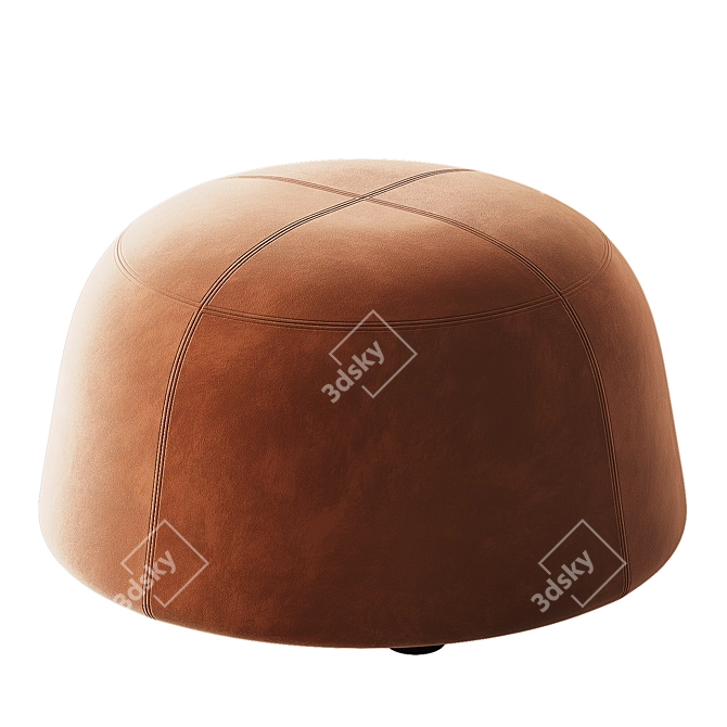 Color-Changing Velvet Pouf Set 3D model image 3