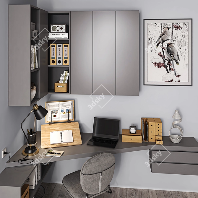 Functional Office Furniture Set 3D model image 3