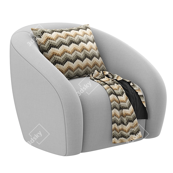  Luxe RH Sofia Armchair 3D model image 1