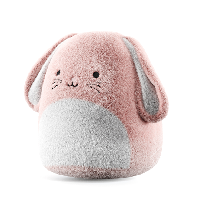 Snuggly Bunny Plush Toy 3D model image 2