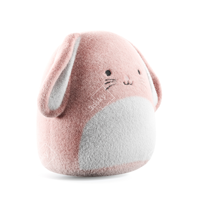 Snuggly Bunny Plush Toy 3D model image 3