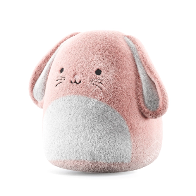 Snuggly Bunny Plush Toy 3D model image 7