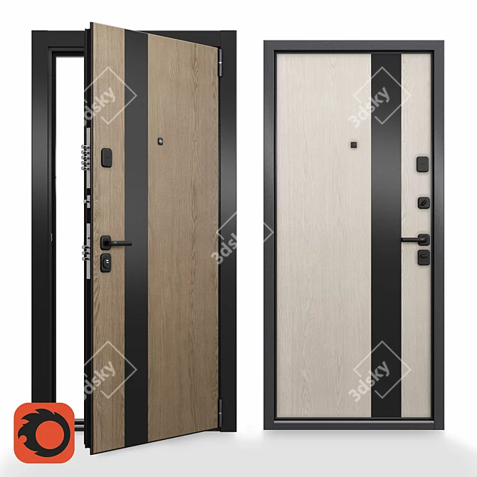 Ultimate Security Door Solution 3D model image 1