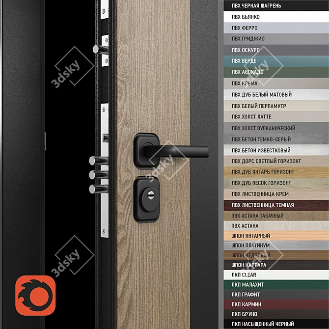 Ultimate Security Door Solution 3D model image 2