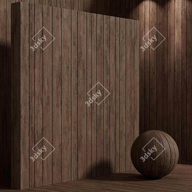 Seamless Wood Plank Texture Set 3D model image 6