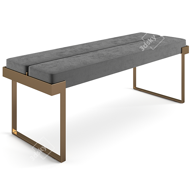 Elegant Avenue Bench for Luxe 3D model image 2