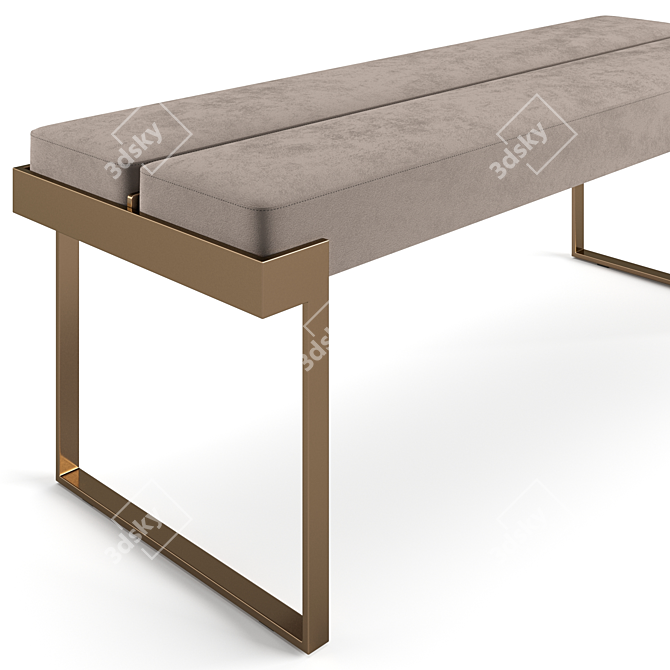 Elegant Avenue Bench for Luxe 3D model image 5