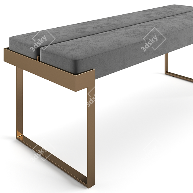 Elegant Avenue Bench for Luxe 3D model image 6