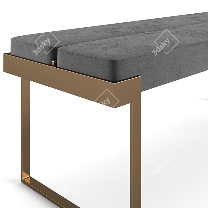 Elegant Avenue Bench for Luxe 3D model image 7