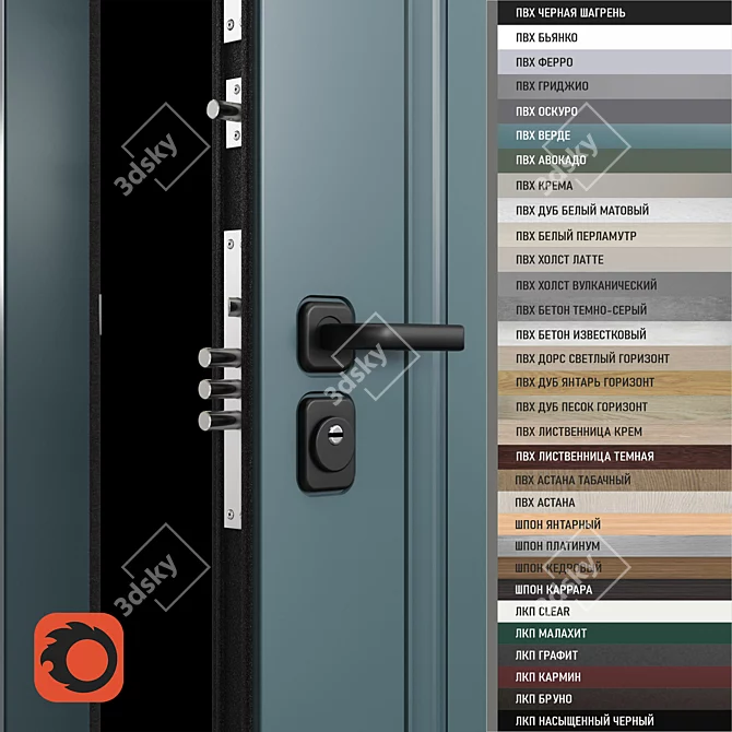 Secure Comfort Door Solution 3D model image 2