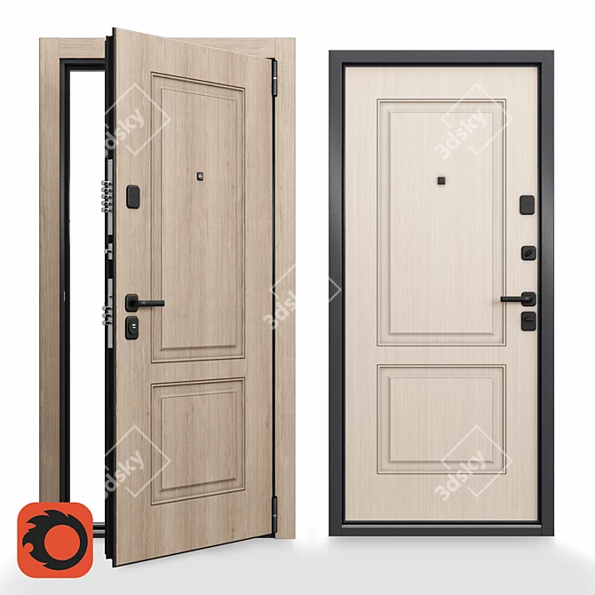 Ultimate Security Door solution 3D model image 1