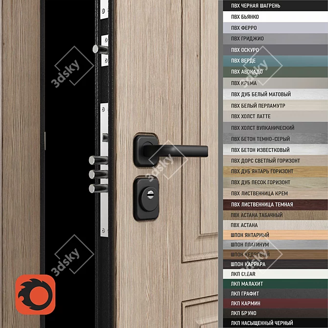 Ultimate Security Door solution 3D model image 2