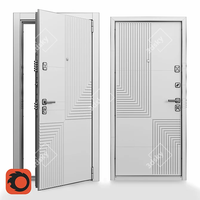 Urban Fortress Door System 3D model image 3