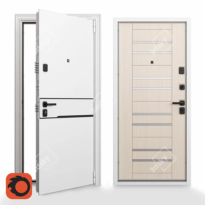 Ultimate Security Door Solution 3D model image 1