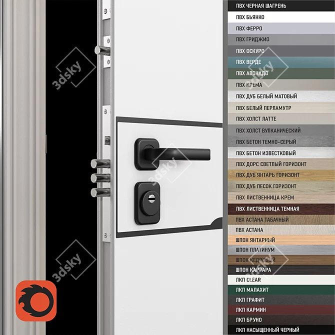 Ultimate Security Door Solution 3D model image 2