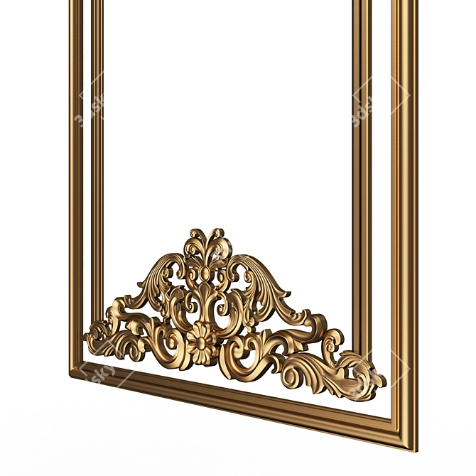 Ornate Carved Panel 3D Model 3D model image 3