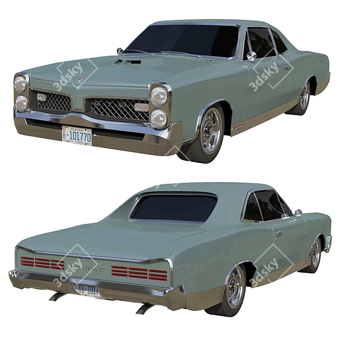 Classic Pontiac GTO '67 Model 3D model image 1