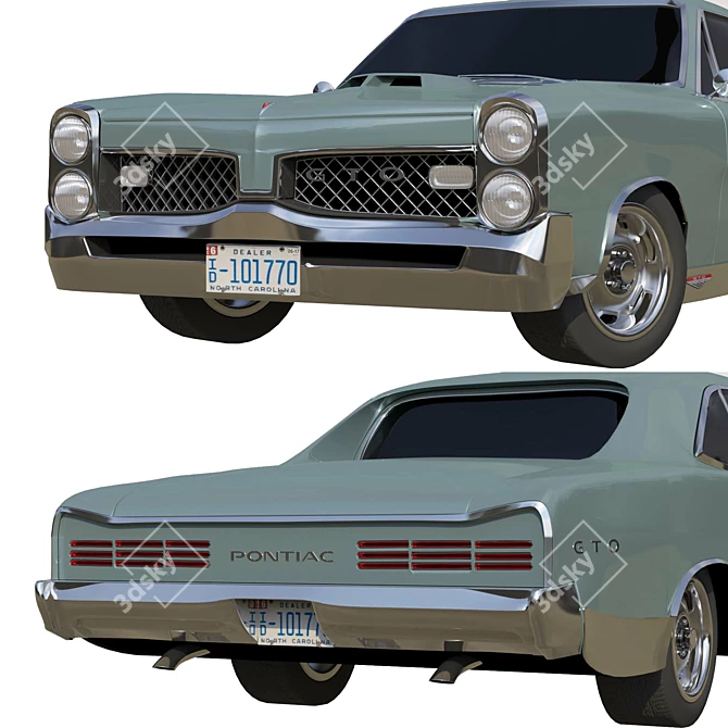 Classic Pontiac GTO '67 Model 3D model image 3