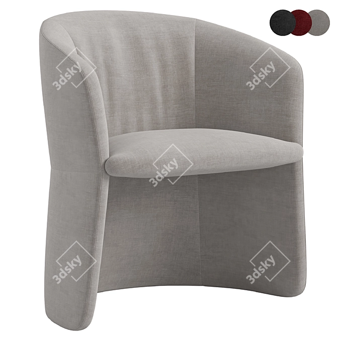 Sleek Janette Chair by Gallotti&Radice 3D model image 3