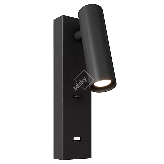 Sleek LED Wall Sconces Collection 3D model image 4