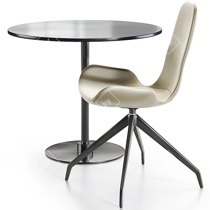 Modern Flamingo Chair and Table 3D model image 11