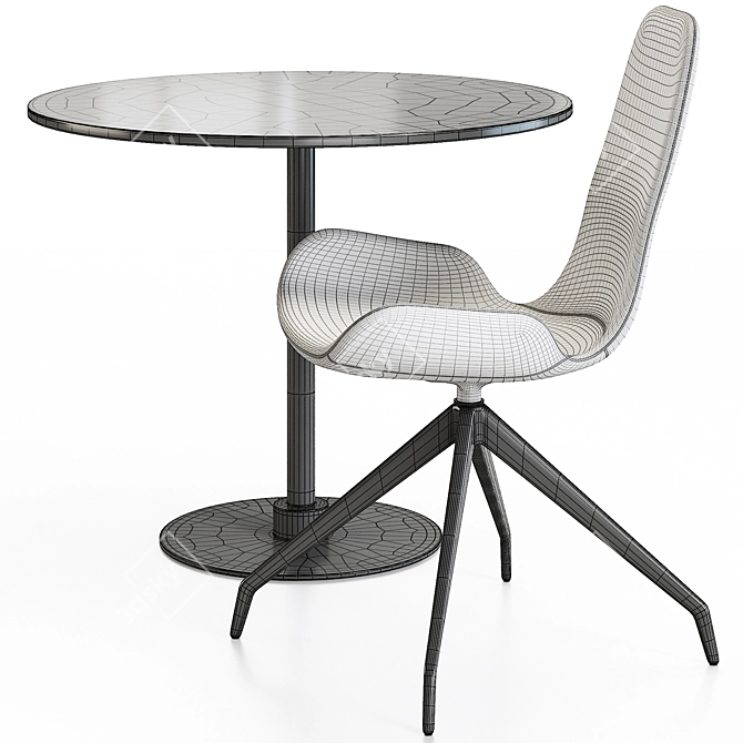 Modern Flamingo Chair and Table 3D model image 12