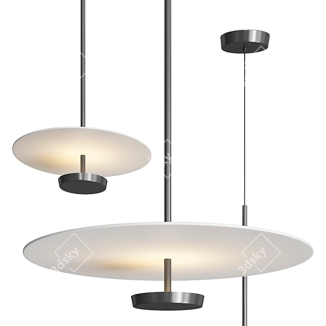 Modern Vibia Flat Pendant Light 3D model image 1