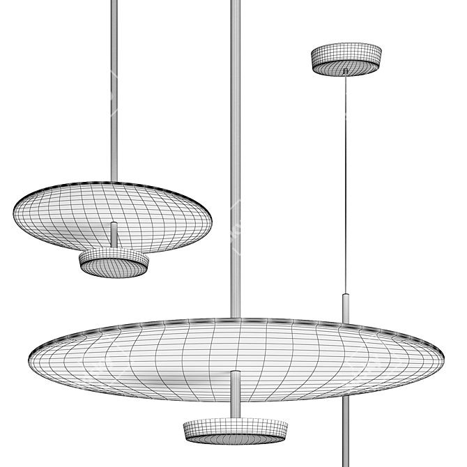 Modern Vibia Flat Pendant Light 3D model image 3