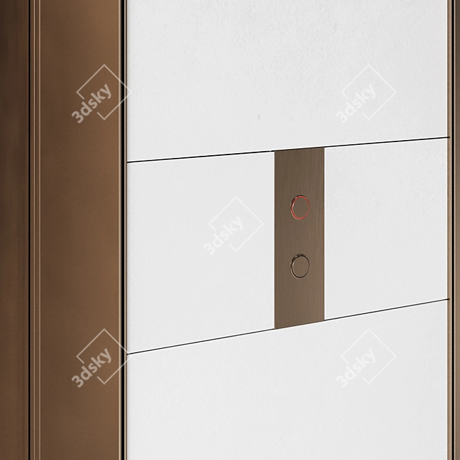 Modern Elevator Hall Wall Art 3D model image 2