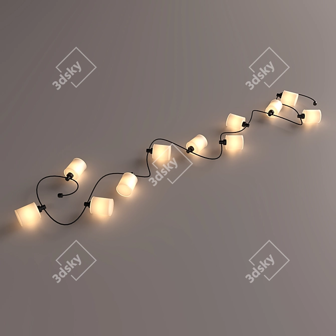 Adjustable Barrel Garland - Versatile Decor 3D model image 3