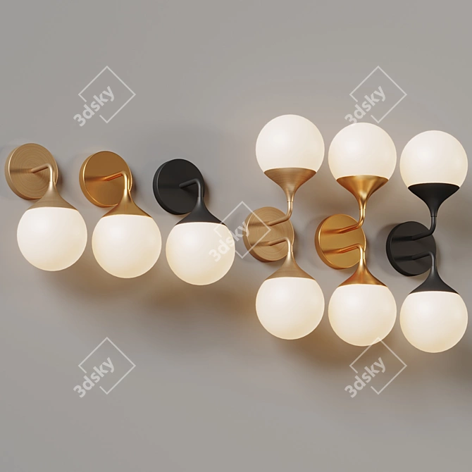 Parisian-inspired Arched Lighting Collection 3D model image 4