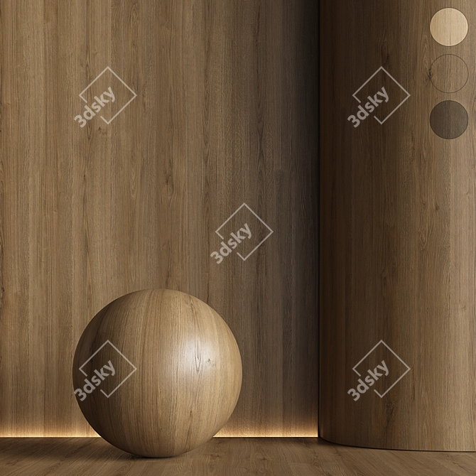 Seamless Wood Material Texture Pack 3D model image 1