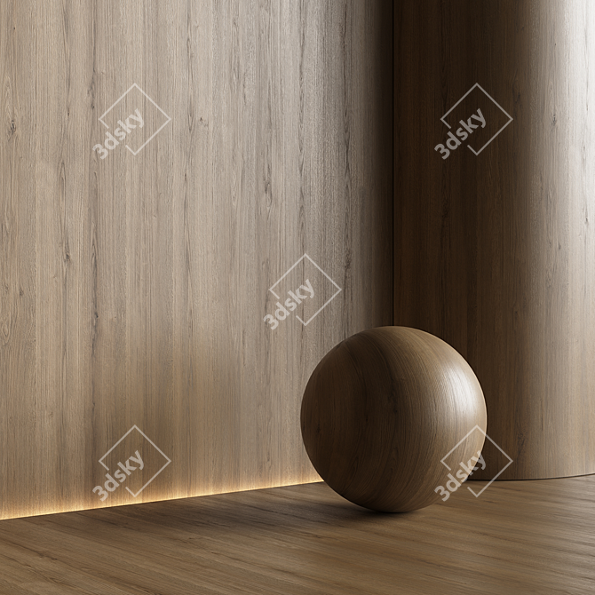 Seamless Wood Material Texture Pack 3D model image 2