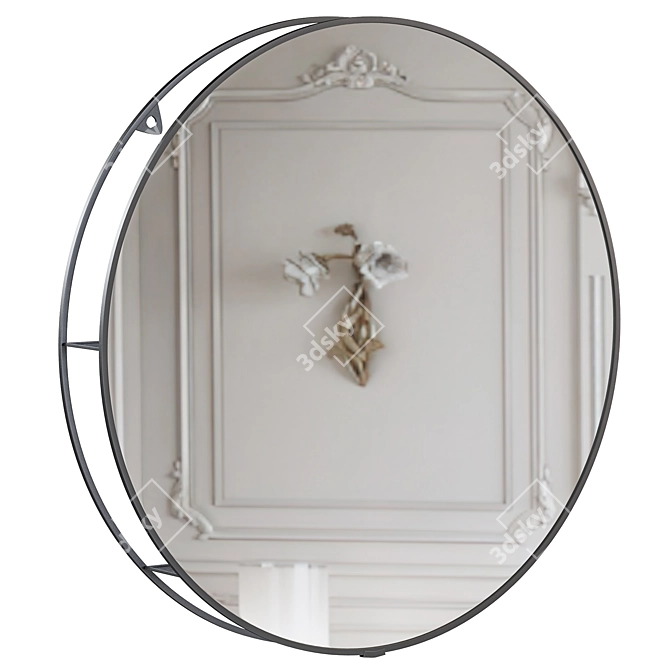 Modern Cirko Mirror & Shelf 3D model image 1