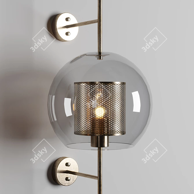 Chiswick Glass Wall Sconce 3D model image 2